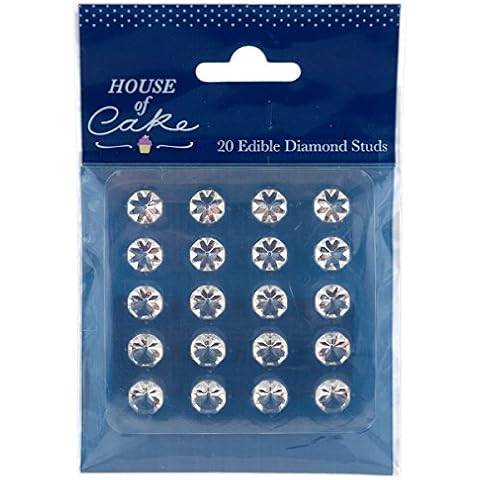 House of Cake - Edible Diamond Gem Stone Studs - Clear - Pack of 20 Cover