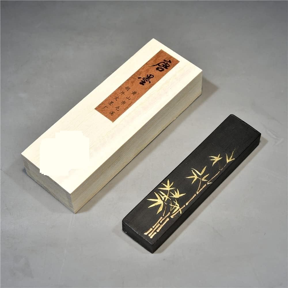 Boîte d'encre de peinture d'encre solide Bâtons d'encre de calligraphie traditionnelle chinoise de 3,7 pouces, fournitures d'étude d'encre à l'huile ancienne