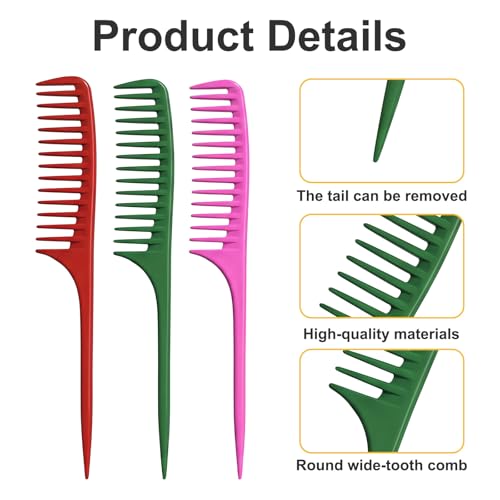 Set de 6 Peines Rat Tail para Estilizado Profesional miniatura 3