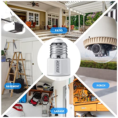E26/ E27 3 Prong Light Bulb Socket Adapter, Polarized Light Socket Outlet, Light Socket To Plug Adapter Socket Converter, Light Bulb Plug Adapter For Patio, Garage, Porch(1 Pack) #TOP5