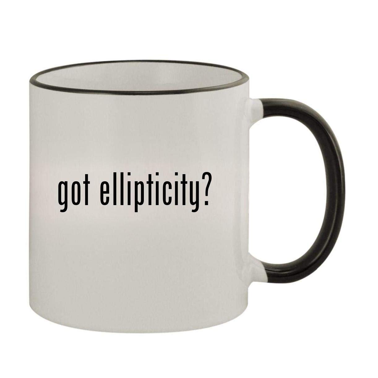 got ellipticity? - 11oz Ceramic Colored Rim & Handle Coffee Mug, Black