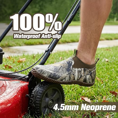 Image of Trudave Garden Shoes for Men & Women, Waterproof Rubber Shoes with 4.5mm Neoprene, Womens Rain Boots for Gardening,Size 6-13