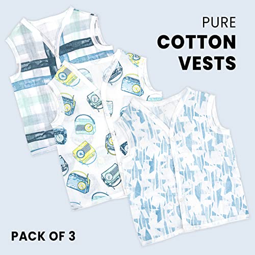 BAYBEE 100 Cotton Muslin Baby Vest Clothes for New Born, Soft