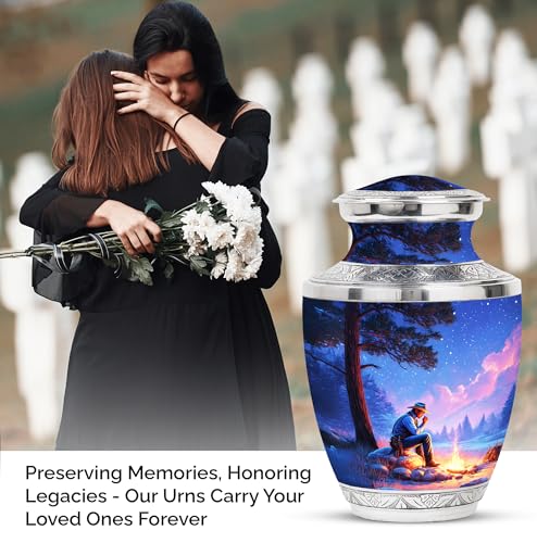 Image of Cowboys Urn Ash Burials for Human Ashes 1 Large & 2 Small | Ashes Urn Human Remains, Decorative Urns
