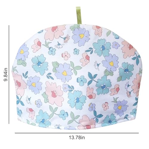 Image of Vintage Tea Cozies, Nature Cotton Tea Pot Warmer, Teapot Dust Proof Insulated Covers Tea Kettle Quilt for Kitchen Home Table Hotel Tea Party Restaurant (Colorful Flower)