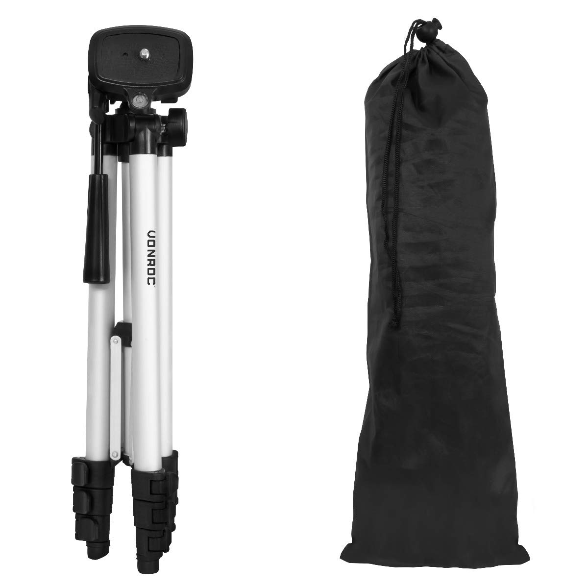 VONROC Trípode para Herramientas de medición 37-110cm - Trípode - Universal ¼ - Trípode para construcción - Trípode para láser - Incluye Bolsa de Almacenamiento
