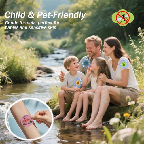 240pcs mosquito patches stickers individually wrapped natural plant based mosquito stickers for kids adult outdoor hiking camping travel