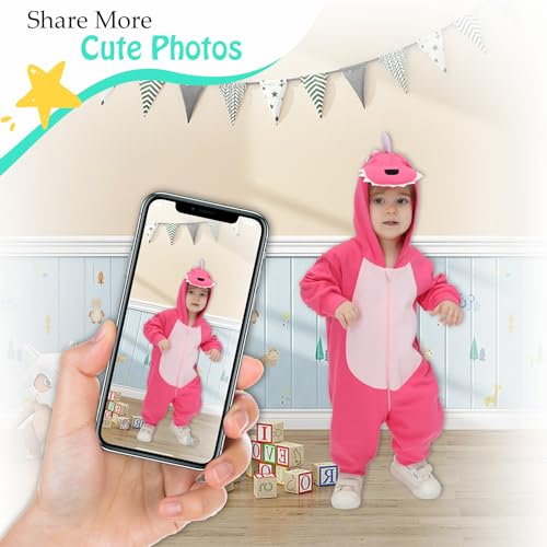 TONWHAR Toddlers And Kids One-Piece Cotton Outfit for Spring Autumn Baby Boys Girls Animal Hooded Romper4