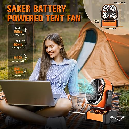 Saker-Rechargeable-Camping-Fan-20000mAh-Battery-Powered-Tent-Fans-with-LED-LanternHanging-HookAuto-OscillatingQuiet-Portable-Ceiling-Table-Fan-for-Car-Travel-RV-Camp-Hurricane-Emergency