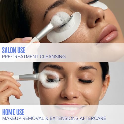 STACY LASH 6.76 fl.oz / 200ml Eyelash Extension Shampoo + Brush/Korean Makeup Remover/Eyelid Foaming Cleanser/Wash for Extensions & Natural Lashes/Supplies for Professional & Home Use Detail