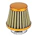 Universal Sportluftfilter Luftfilter , 38mm Luftfilter Intake Induction Kit für die meisten Dirt Pit Bike Mini Motocross Motorradmotor(Gold)
