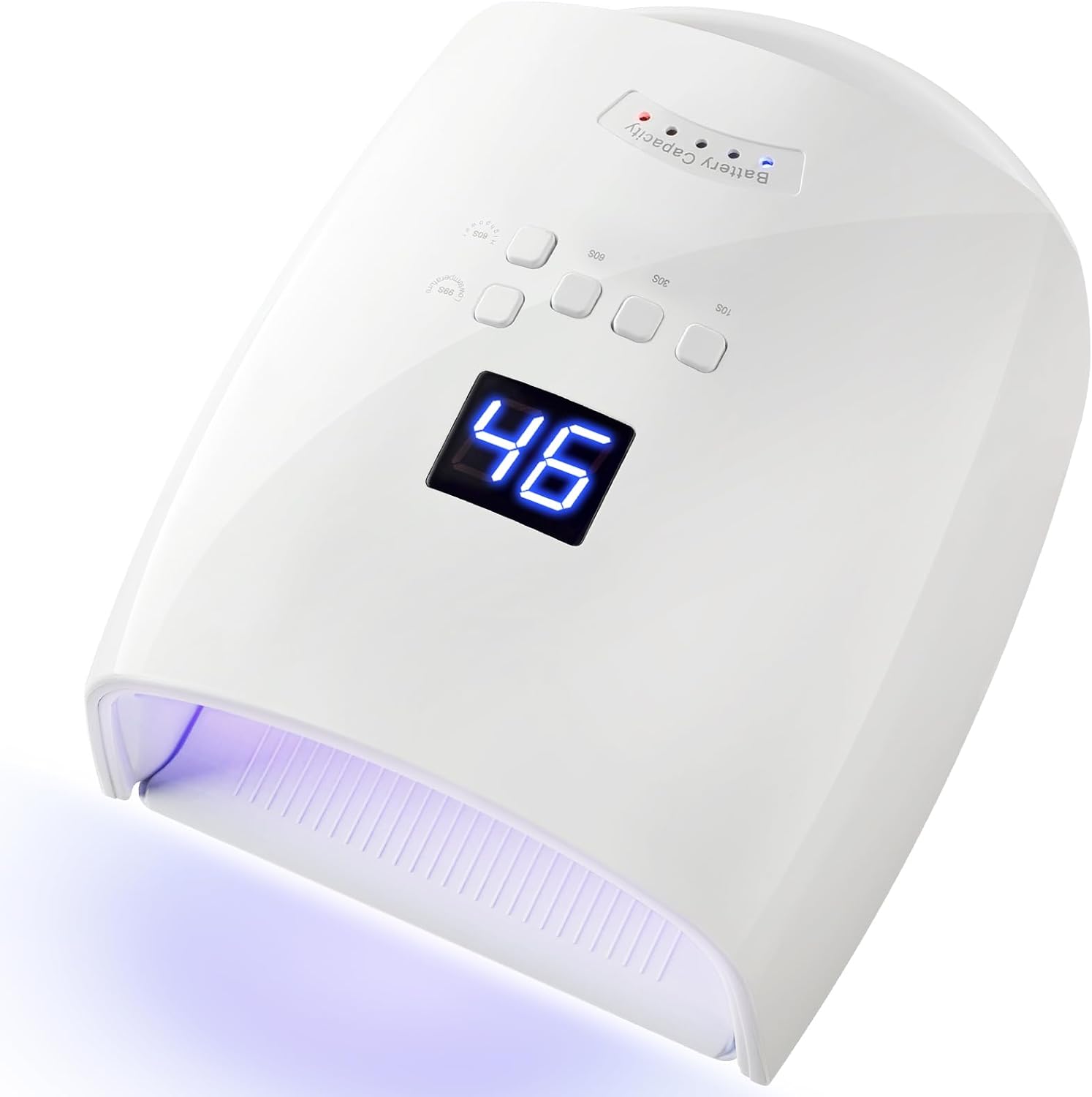 Cordless UV LED Nail Lamp, Rechargeable 66W UV Light Nail Curing Lamp for Gel Nails Acrylic Polish with Auto Sensor & 5 Timer for Home & Salon White
