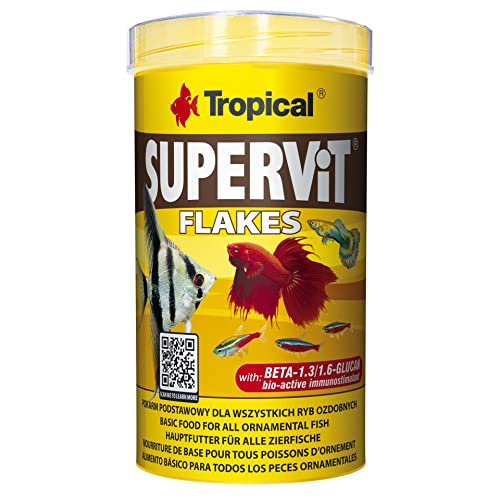 Tropical Supervit Premium Forro Principal para Todos Los Peces Ornamentales 1 Er Pack ' X Comida para Mascotas, Natural, 1 x 500 ml, 100