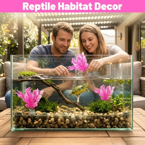 Image of Abeillo Silk Aquarium Plants for Betta Fish Tank, 2Pcs 10cm Small Aquarium Plants Decorations Plastic Artificial Plant Aquatic Water Grass Decoration