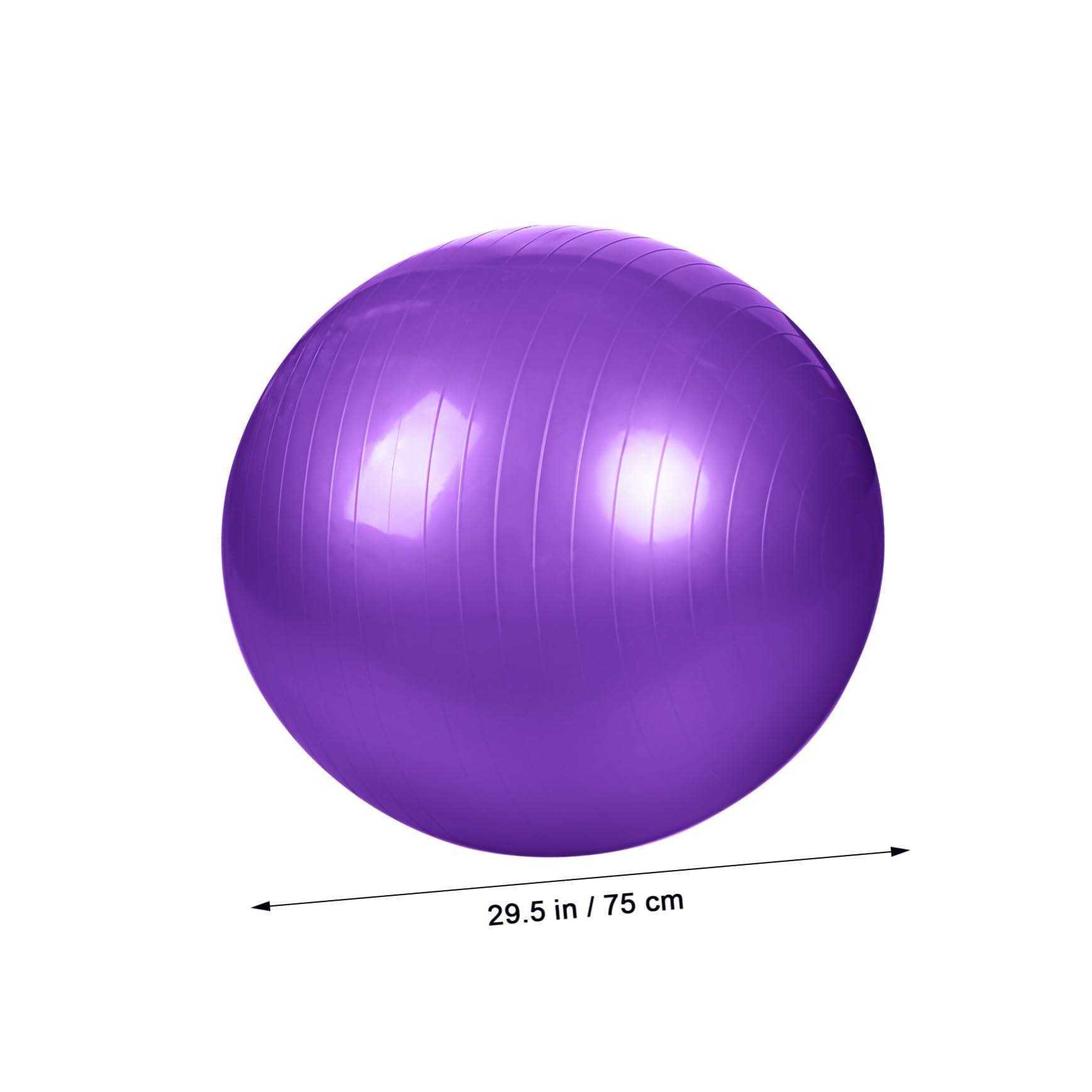 Abaodam Pelota de Yoga Púrpura de PVC con Inflador para Ejercicio