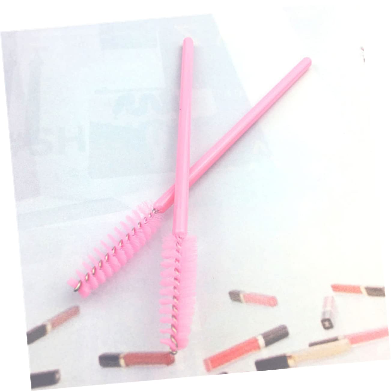 Ipetboom 50pcs Eyelash Mascara Brush Applicator Disposable Makeup Brush Lash Wand for Easy to Use