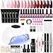 COSCELIA 10 pcs UV Nagellack Set mit 24W UV/LED Nagellampe Gel Nagellack +6pc Schnell Aufbau Gel Gelnägel Starterset für Nageldesign Gel Nägel Selber Set für Nail Art Geschenke für Frauen