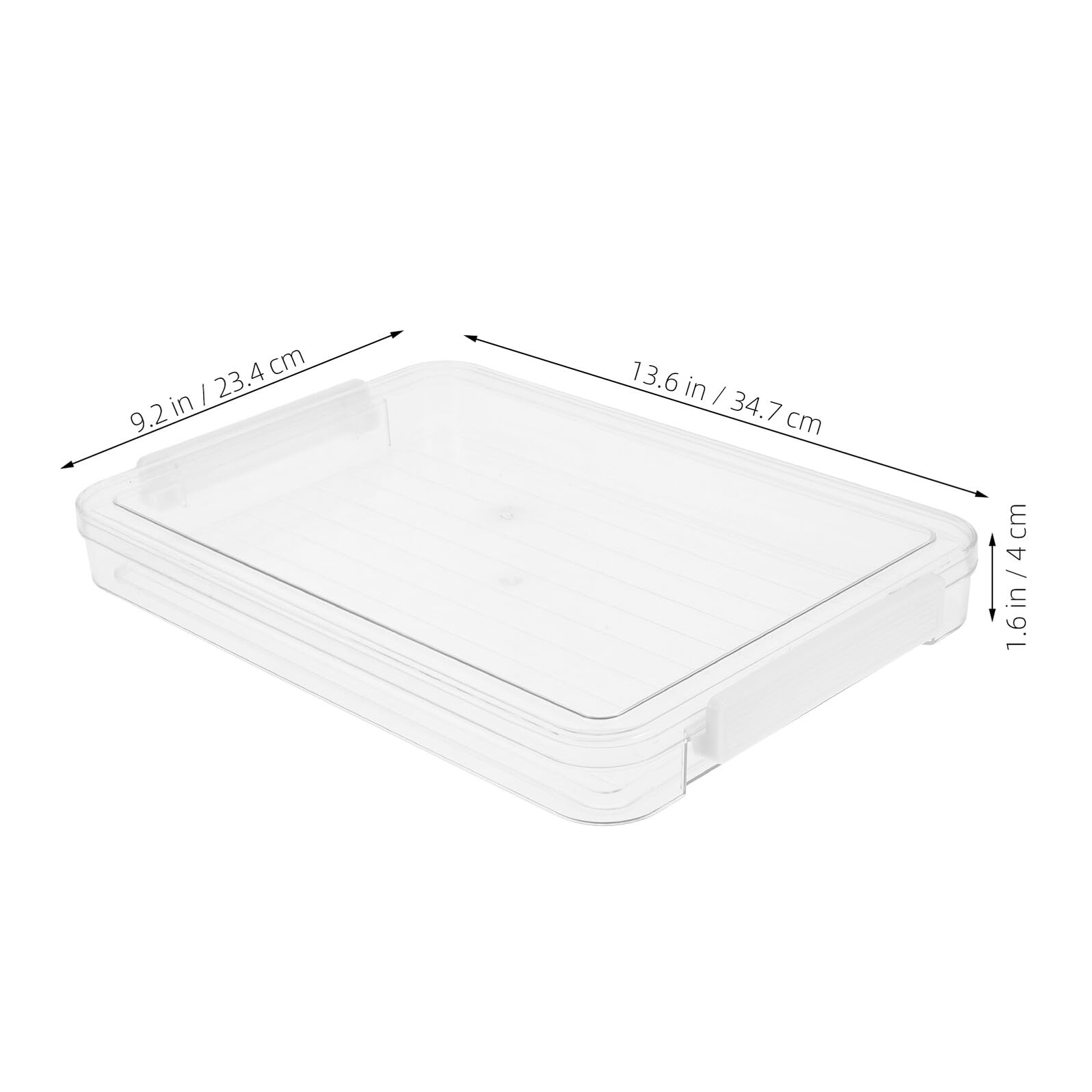 Set 2 Scatole Portadocumenti A4 in Pet Trasparente Coperchio, Design Impilabile e Grande Capacità per Casa e Ufficio