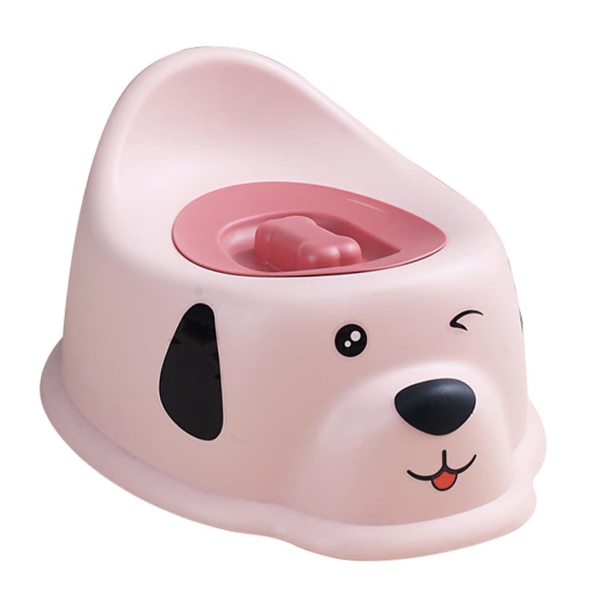 Vasino per Bambini con Coperchio, Wc Portatile in Pp per Addestramento | Guardia Anti-spruzzi, Design Cartone con Motivo Cucciolo, Uso Domestico per Neonati e Ragazzi