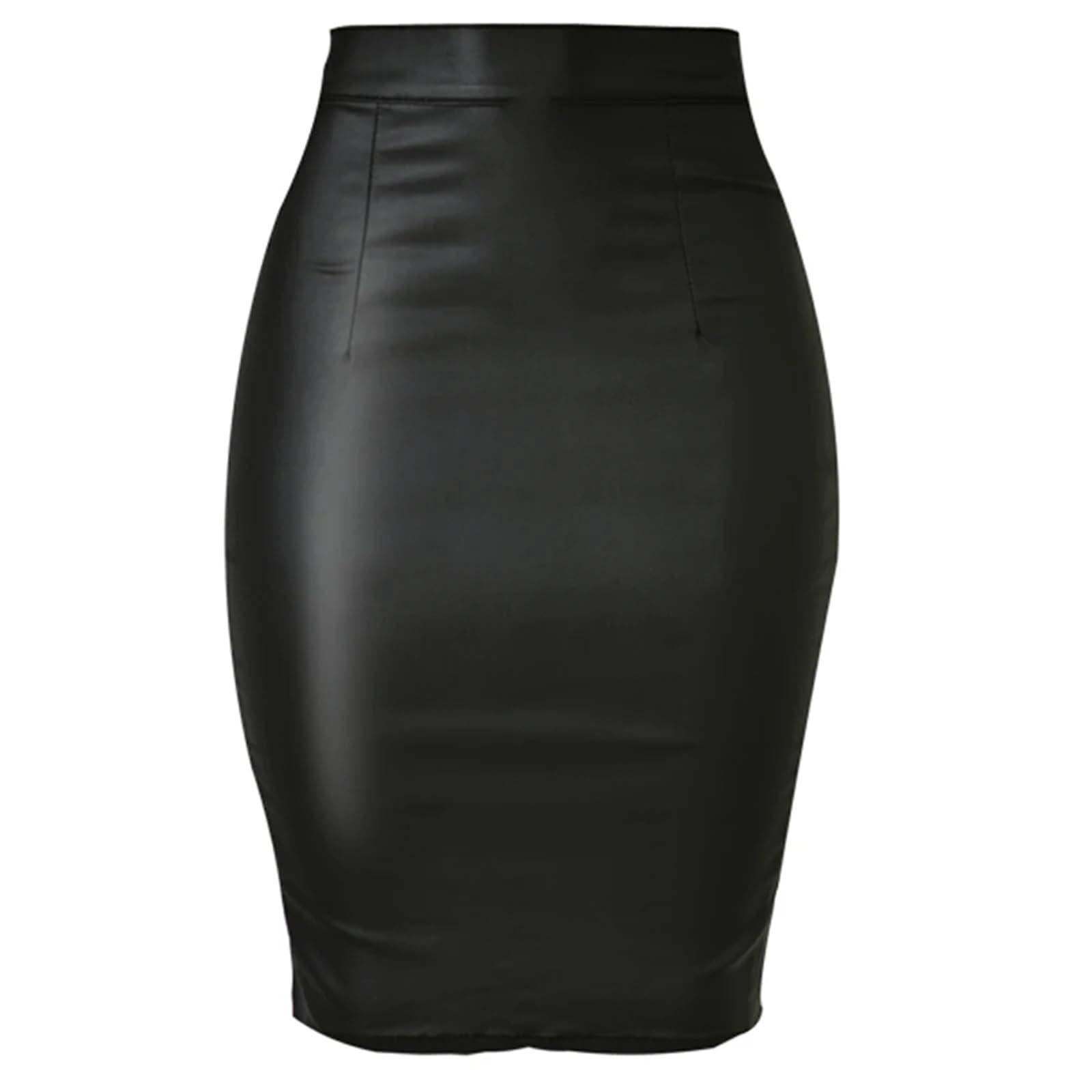 Falda De Cuero para Mujer Faldas elásticas de Piel sintética for Mujer, Faldas Cintura Alta for Oficina, Ropa Trabajo Formal, Falda Femenina Dividida Delgada para Mujer