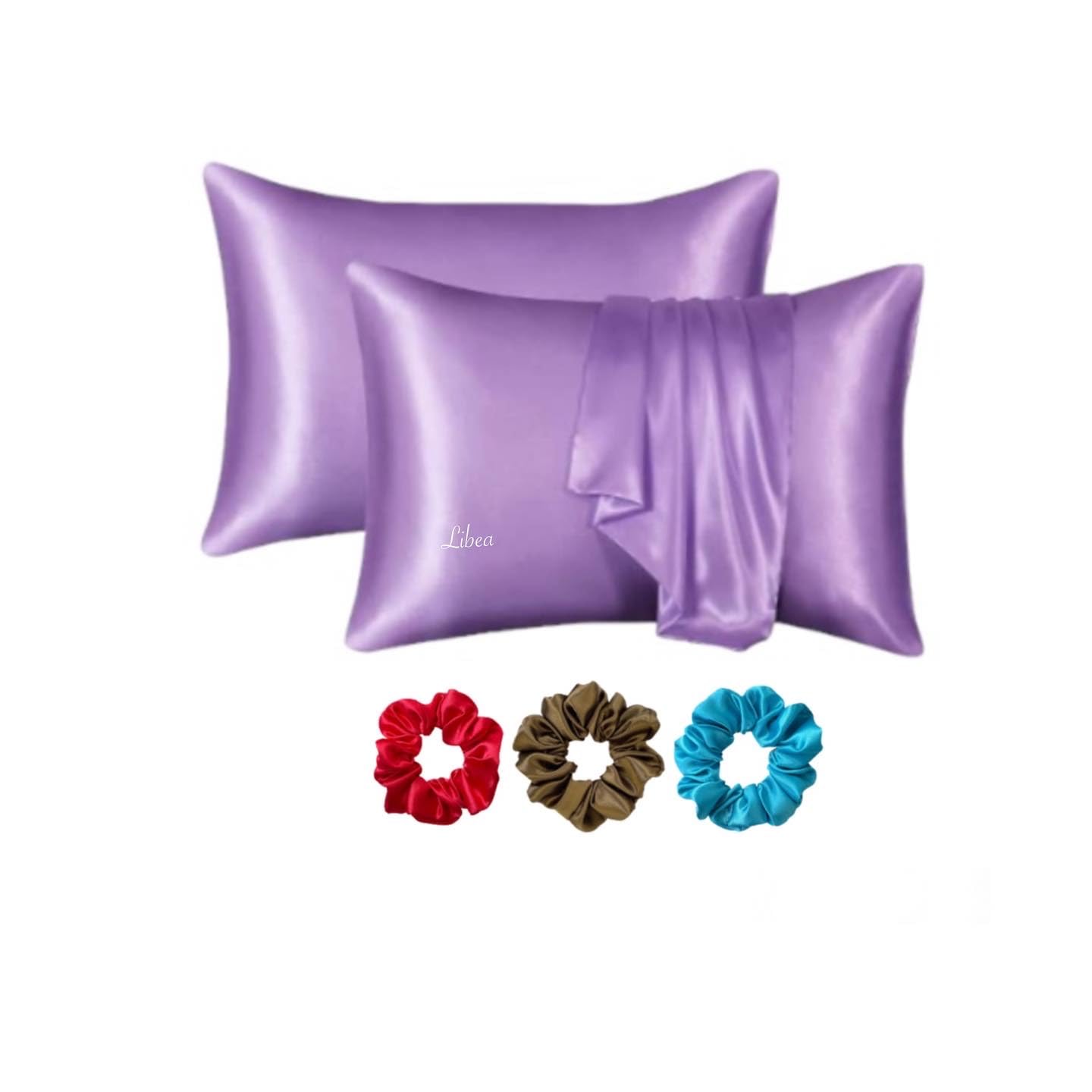 F&B Smooth Satin Pillow Covers Feels Like Mothers Lap| Set of 2 Pillow Covers with Envelope clouser add Luxury Look to Your Bed at Best Gift to Your Loved One's (Lavender)