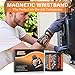 Magnetic Wristband Tools Gift for Father Dad Husband Boyfriend Men, ACVCY Magnetic Belts with 15 Magnets for Holding Screws, Nails, Drill Bits