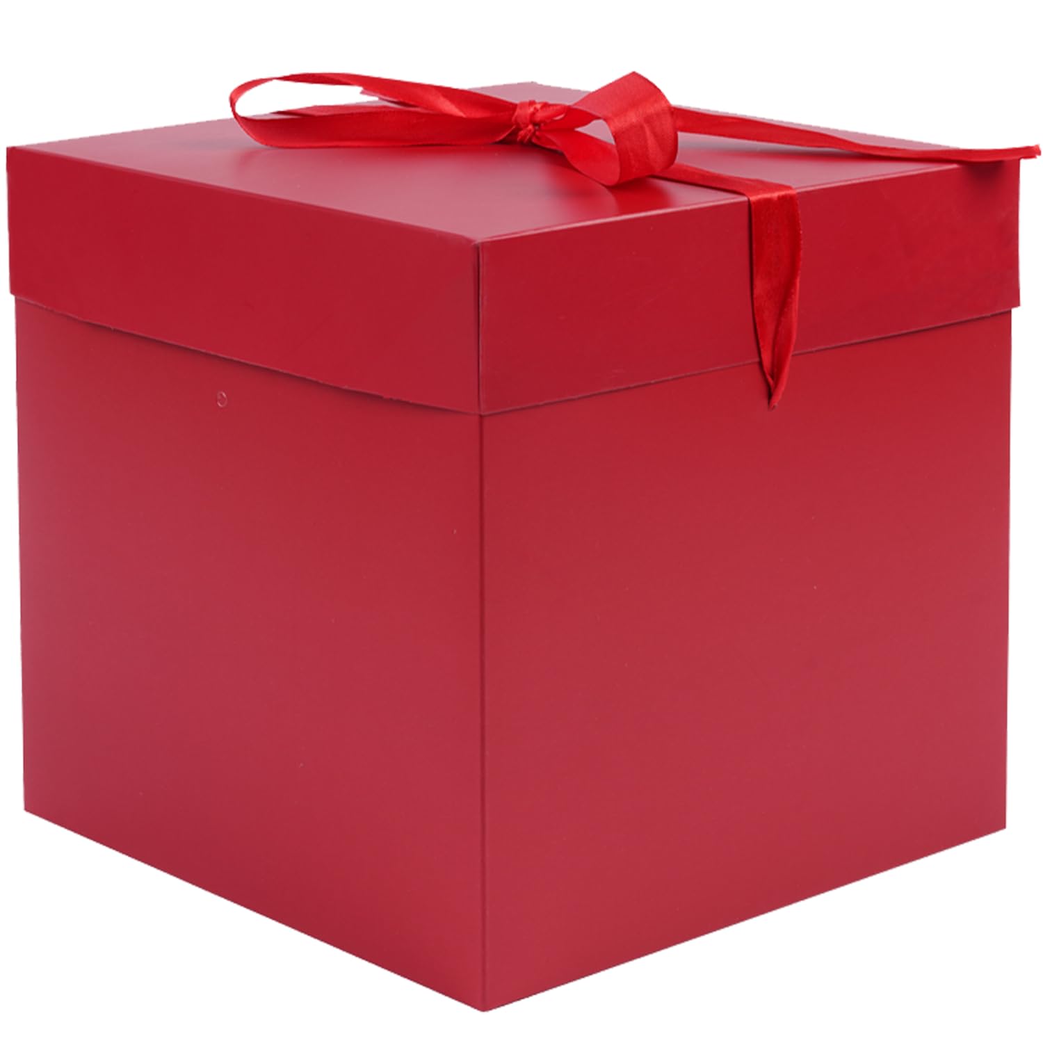 Elephant-package Medium Gift Box with Lids, Ribbon and Paper Filler, for Birthdays, Christmas, Valentine's Day， Present Packing - Collapsible, 8.7", 1 Pack, Red