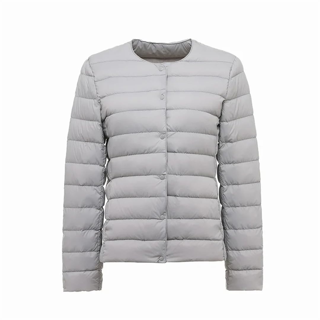 Yeuyyben Piumino da donna giacca primaverile in piumino d'anatra bianca ultra leggero ripiegabile caldo rivestimento cappotto