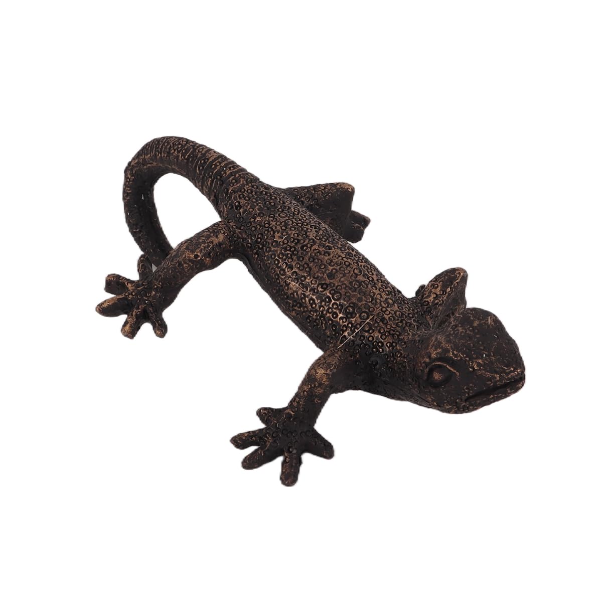 Alide Vintage Bronze Gecko Planter Pot Hugger Flower Figurine Climbing Statue Miniature Fairy Garden Terrarium Decor