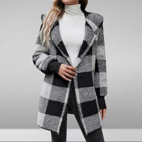 Womens Long Flannel Shacket Casual Plaid Cardigan Jacket Loose Long Sleeve Fall Winter Warm Coat Fashion Clothes 20252