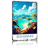 Schild Poster Bahamas Karibik Humor Metallwand-Dekorative 