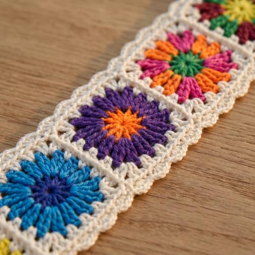 Bolso bohemio de crochet para mujer, bandolera para verano miniatura 7