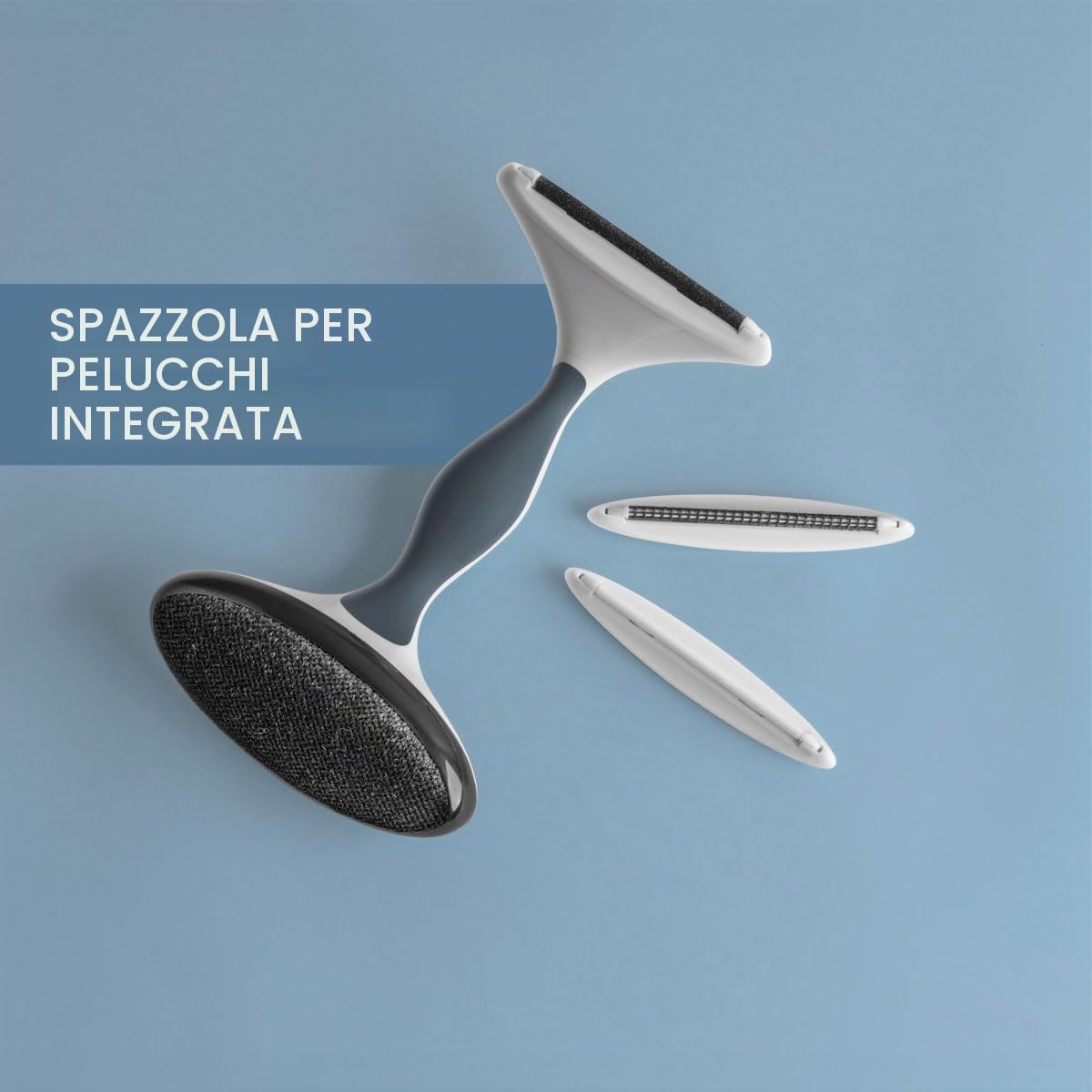 GLEENER Rasapelucchi & Spazzola Levapelucchi | Rimuovi pallini definitivo senza batterie | Depillatore regolabile per abbigliamento e mobili (Blu Ardesia)