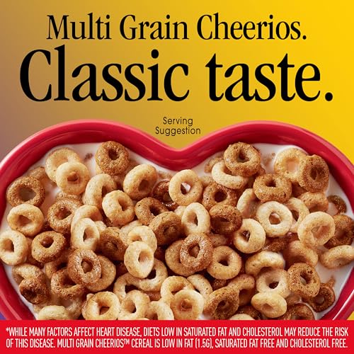 Image of Multi Grain Cheerios, Heart Healthy Breakfast Cereal, Large Size, 12 oz