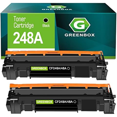 GREENBOX Compatible Toner Cartridge Replacement for HP CF248A 48A Laserjet Pro M15w M15a M16a M16w Laserjet MFP M28w M28a M29a MFP M29w 248A Printer Toner (Black 2 Pack) Cover
