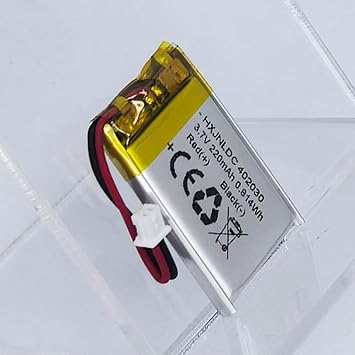 DC 3.7V 220mah 402030 Rechargeable Lithium Polymer Replacement Battery for DIY 3.7-5V Electronic Products with Built-in 2-Wire Battery Replacement, Bluetooth Headset, Watch