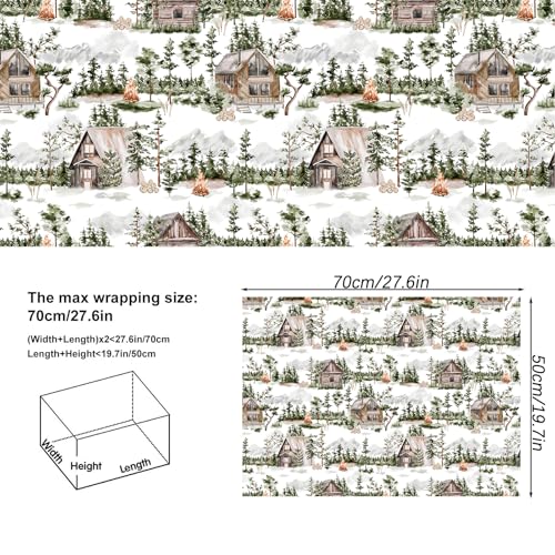 Vnaaem Christmas Wrapping Paper - Forest Green Watercolor Style Gift Wrap Paper 4.79 4.79 + 40% Off Code CCKCZ73A - image 5