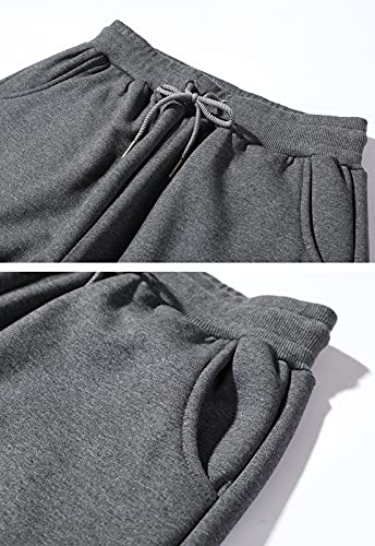 Kissonic Men's Winter Fleece Sweatpants Sherpa Lined Pants Athletic Track Running Pants3