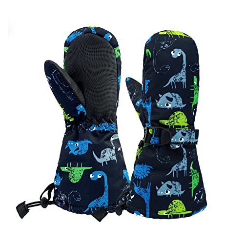 Image of BAVST Winter Kids Waterproof Gloves for Boys Girls Snow Ski Toddler Baby Mittens Outdoor for Infant Teens 1-5T