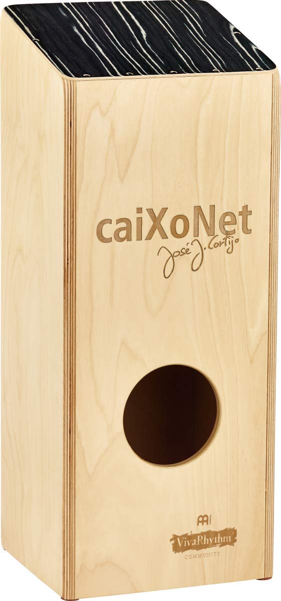 Meinl Percussion Caixonet Cajon Instrument - Drum Box Oversize con Suono Rullante - Superficie di Suono in Striped Onyx (VR-CAIXN)