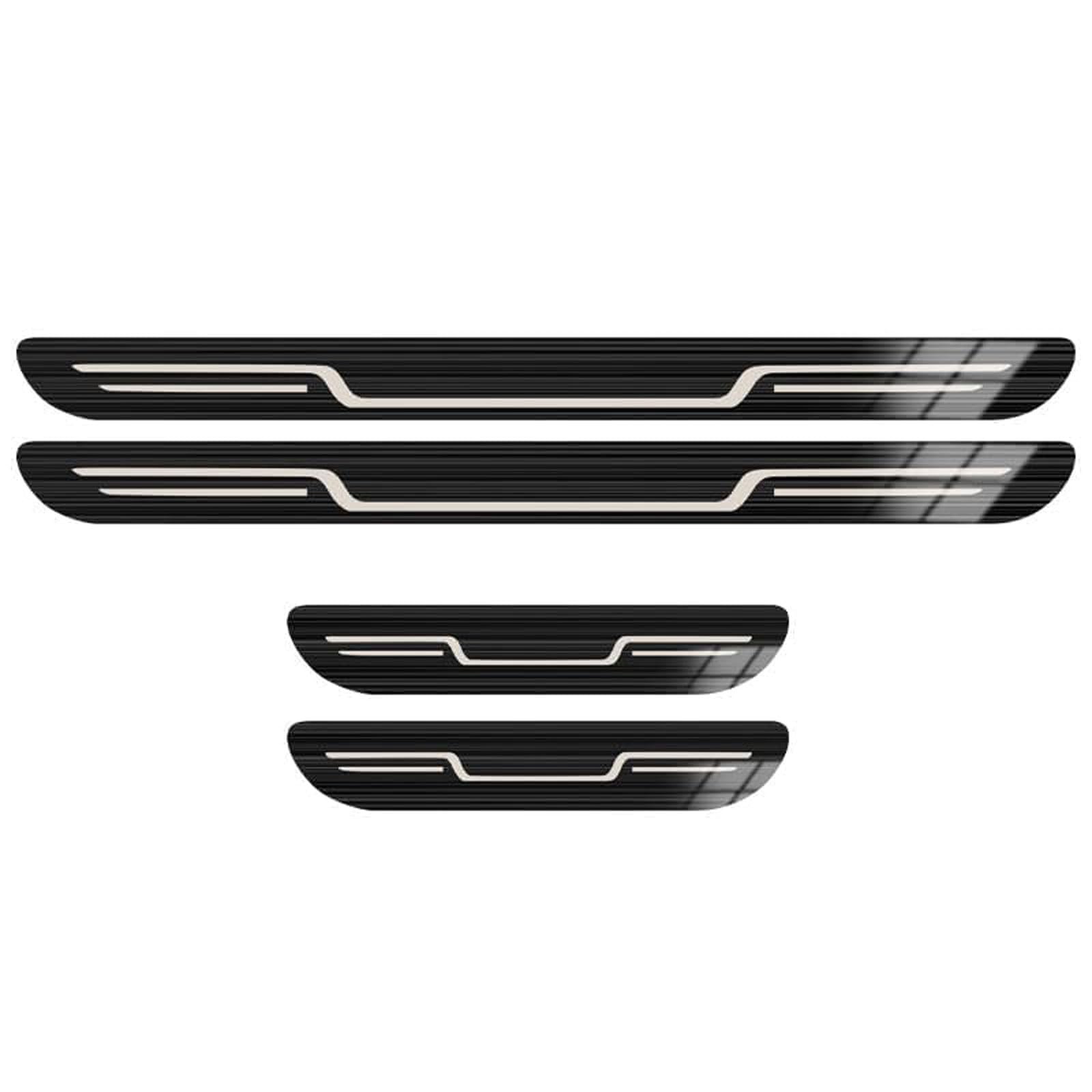 VYWPTOWSX 4 Pcs Car Door Sill Kick Plates for BMW X1 iX1 U11 2022 2023 2024, Stainless Steel Kick Plate Cover Welcome Threshold, Car Accessories,Black brushed