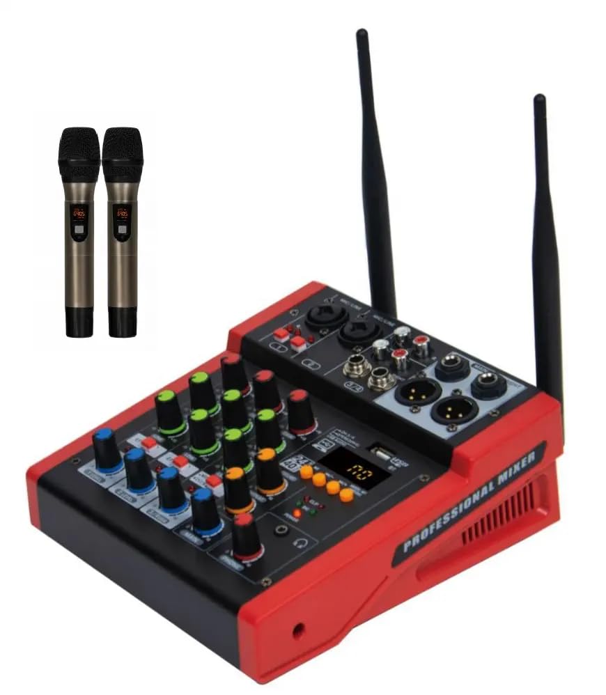 Mixeur audio portable pour animer vos soirées karaoké en famille avec micros