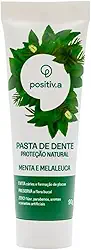 Pasta de Dente Natural de Menta e Melaleuca Sem Fluor 90g Positiv.a