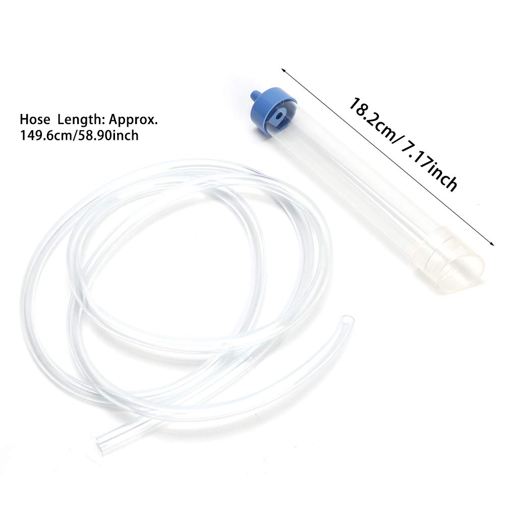 Gavigain 58.9 inch PVC Water Changer, Sand Washing, Fish Waste Filter, Flexible Hose, for Small to Medium Aquariums