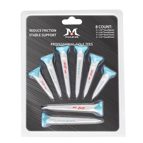 Tees de golf anti-friction MAZEL à 5 dents pour réduire la rotation latérale de la balle