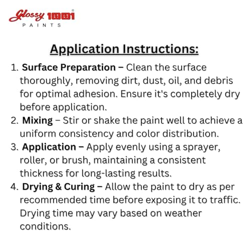 Image of 1001 Specialised Coating Road Marking Paint For Curb, Traffic Road, Pavement Striping, Parking Lots, Crosswalks, Driveways, Airports, Traffic Signs, Painting, Arts & Crafts (1 Ltr - White)