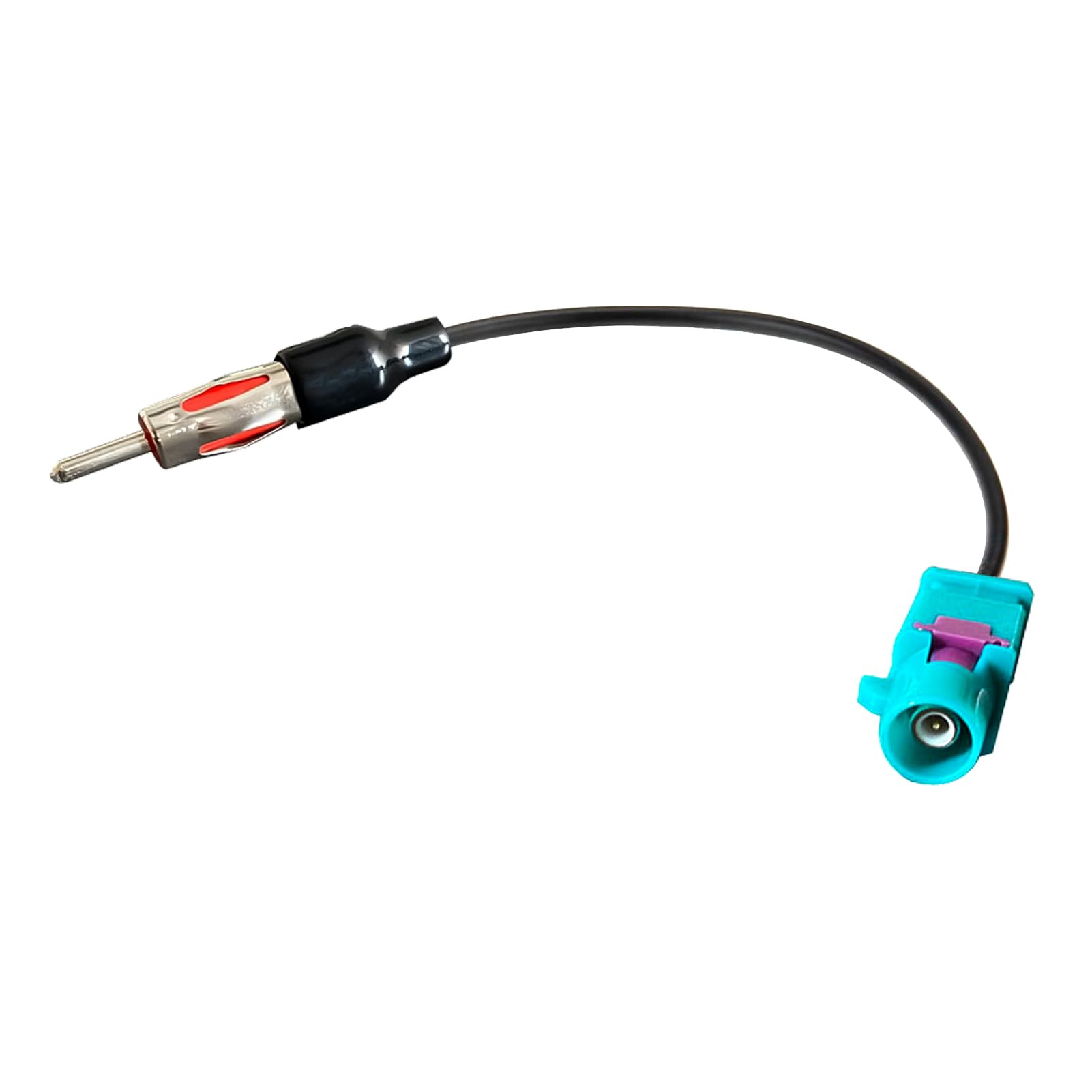 Adattatore Antenna Autoradio, Connettore Fakra Z Maschio a DIN Maschio per Spinotto Autoradio, Connettore Coassiale RG174 per Collegamento Antenna FM AM DAB GPS, Compatibile con Sistemi Infotainment
