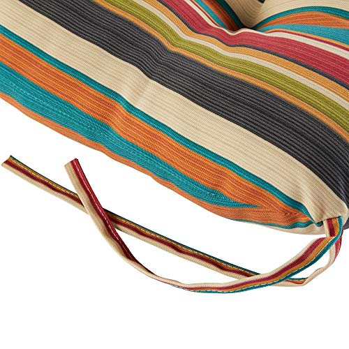 South Pine Porch Outdoor Seat/Back Chair Cushion, Sunset Stripe #TOP2