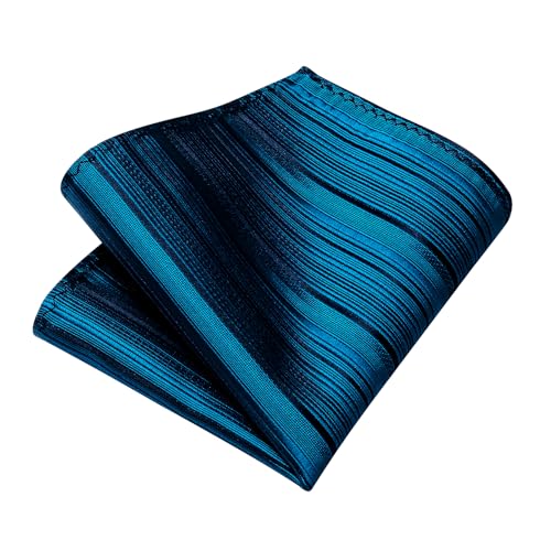 Image of DiBanGu Mens Solid Color Tie and Pocket Square Set Woven Silk Plain Necktie & Handkerchief for Men Wedding Party Formal