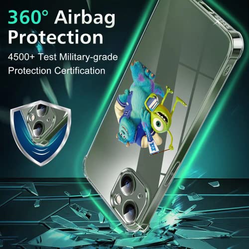 Mobrwuvs Tpu Cartoon Case For Iphone 12 Pro Max Cute 3D With Mike Wazowski And Sulley Pattern Animal Character Fun Design Cover Case Fashion Unique Transparent Phone Case #TOP3